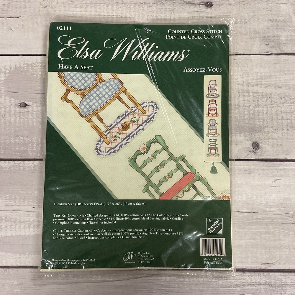 Elsa Williams Have A Seat Counted Cross Stitch Kit  Wall Hanging 02111‎ Chairs